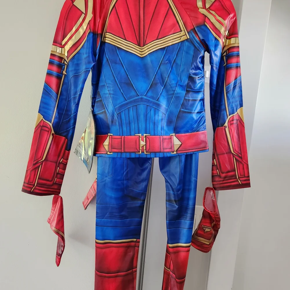 NWT Captain Marvel Kids Costume - Red, Blue, Gold